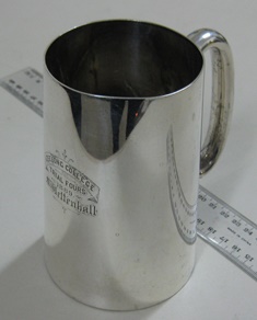 Trial Fours Award Mug, 1889 won by M Wettenhall.